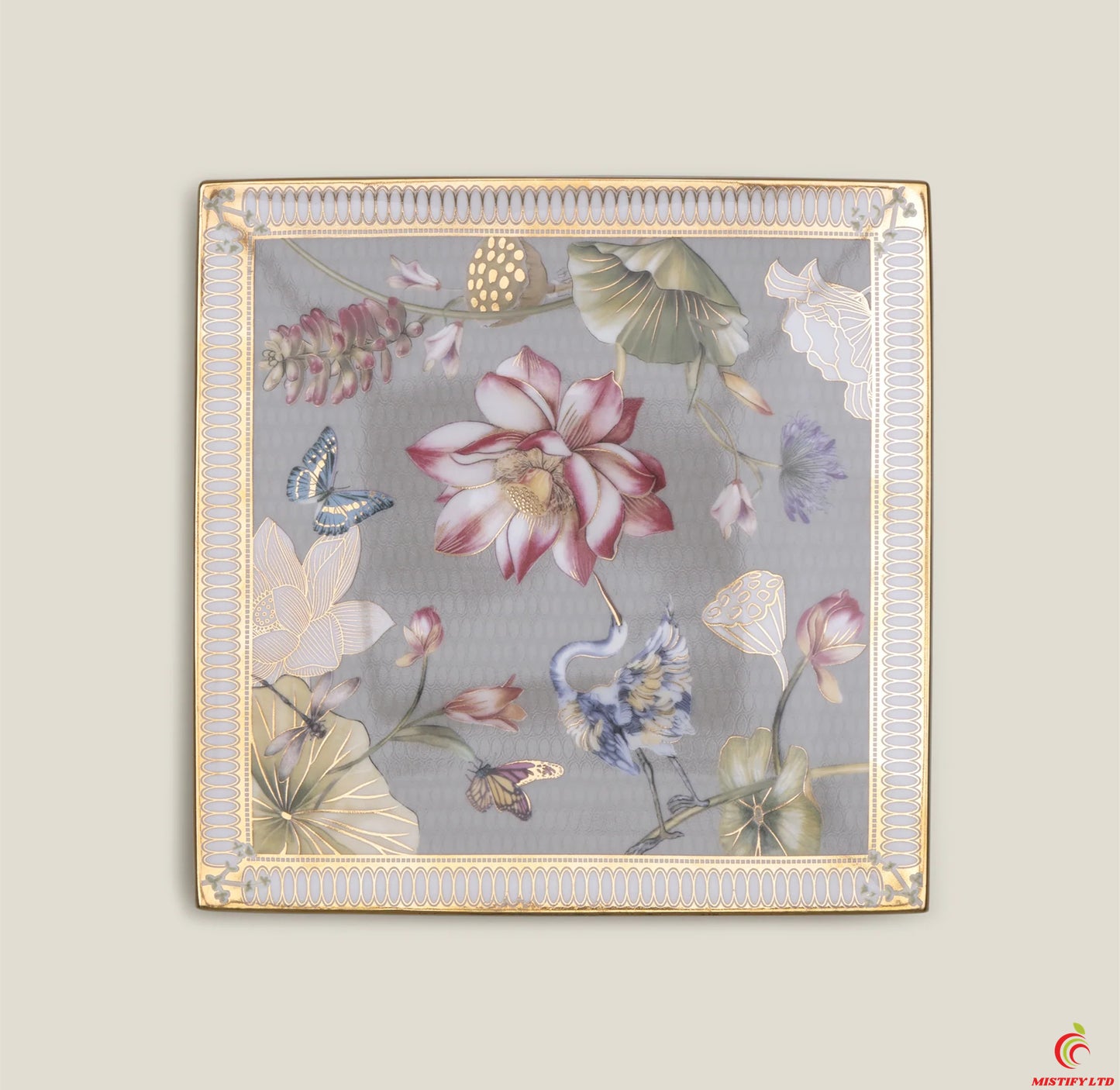 Krall Fine Porcelain Square Snack Platter