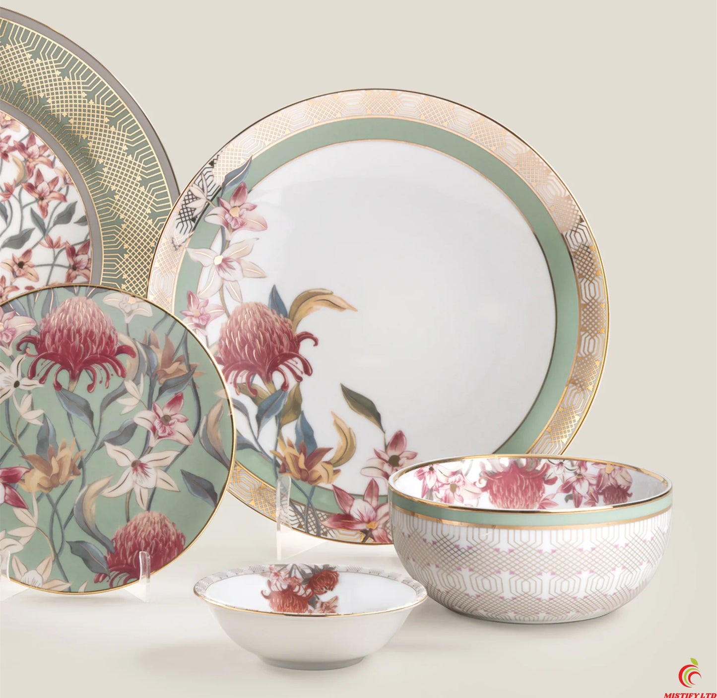 Kayla 6-person porcelain tableware set
