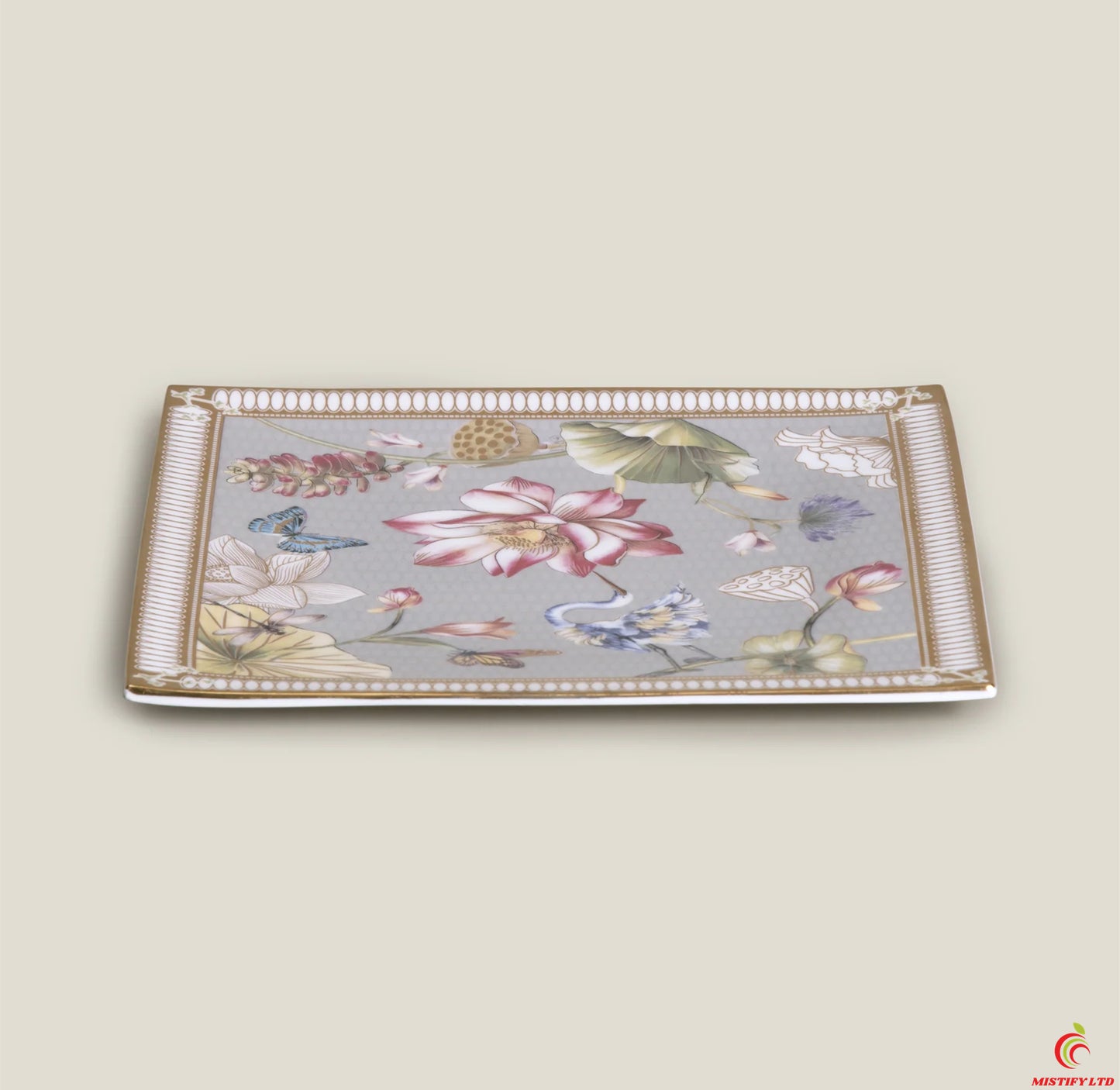 Krall Fine Porcelain Square Snack Platter