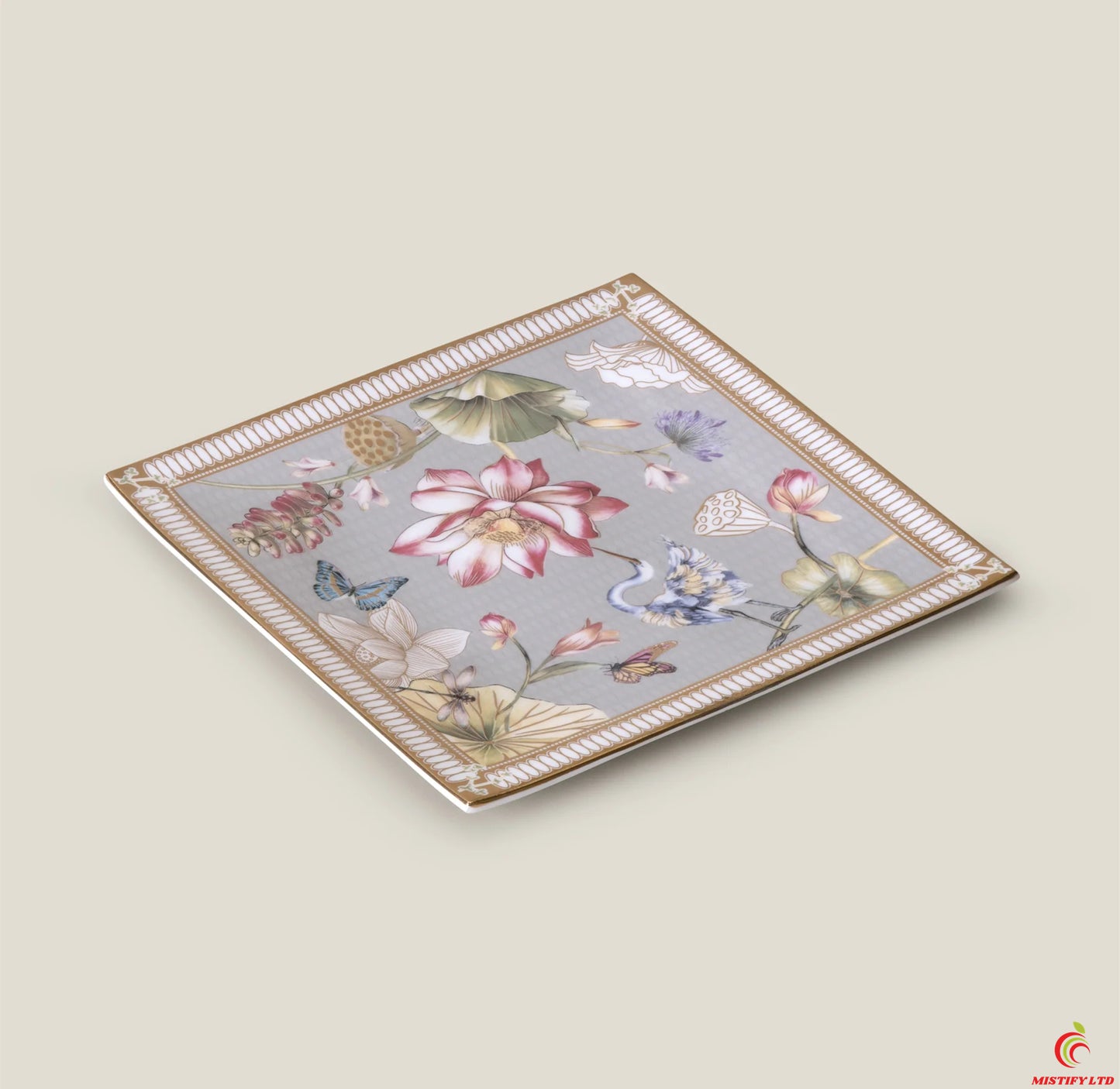 Krall Fine Porcelain Square Snack Platter