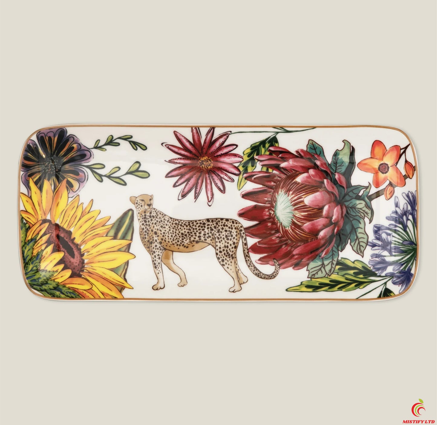 Cordero colorful bone china platter