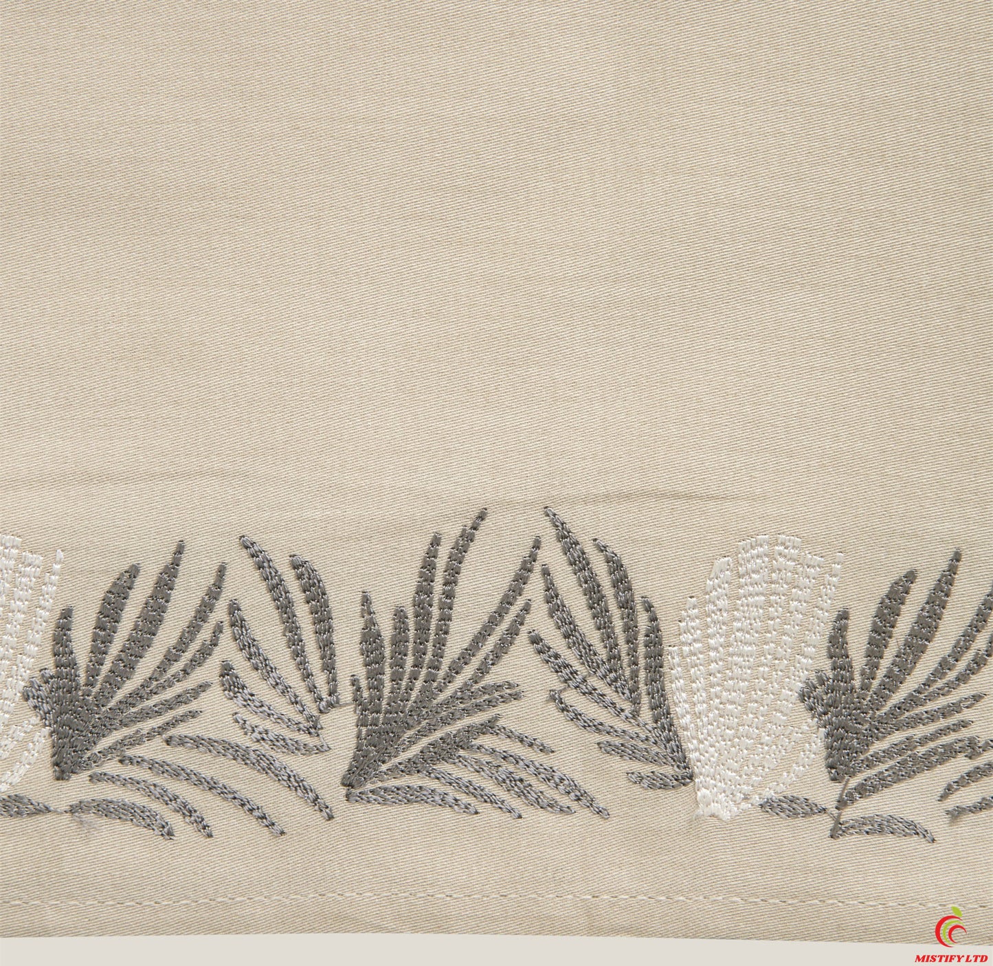 Beige Embroidered Cotton Napkins Set of 4