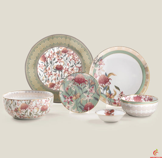 Kayla 6-person porcelain tableware set