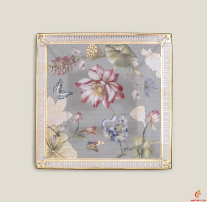 Krall Fine Porcelain Square Snack Platter