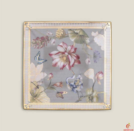 Krall Fine Porcelain Square Snack Platter