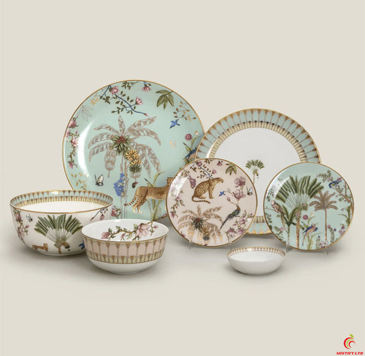 Cavito fine bone china 6-person dinnerware set