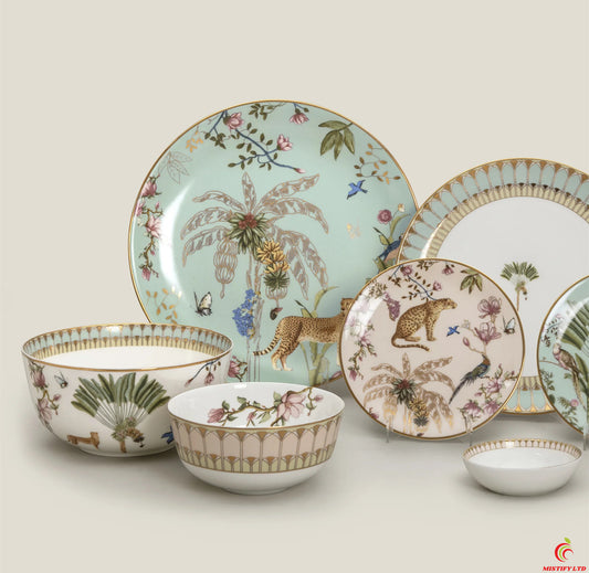Cavito fine bone china 6-person dinnerware set