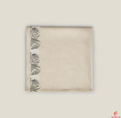 Beige Embroidered Cotton Napkins Set of 4